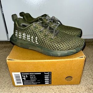 🐂NOBULL Diamond Mesh Running Shoes - Camo Olive Green